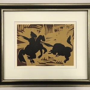 【特価】 ≪ パブロ・ピカソ ≫ LINOLEUM-CUTS【リノカット版画】 THE GOADING OF THE BULL 1962年 PABLO PICASSO