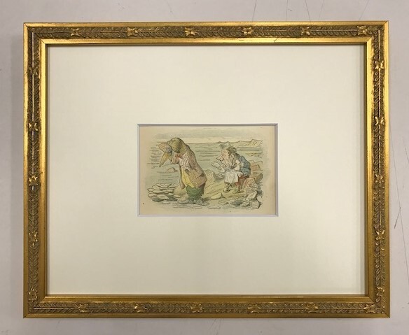 【特価】 ≪ ジョン テニエル ≫ アンティークオリジナル木版画 鏡の国のアリス ⅩⅧ 1899年 SIR JOHN TENNIEL