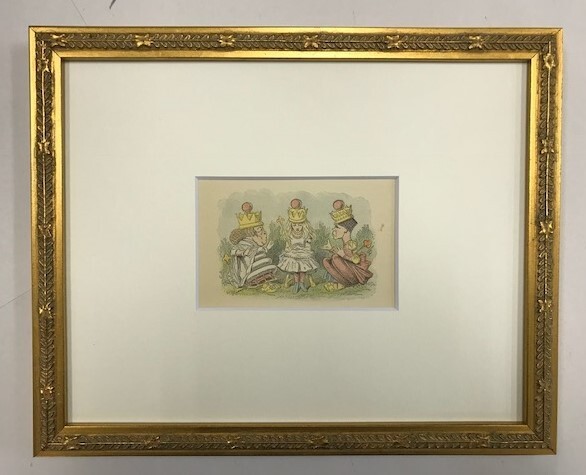 【特価】 ≪ ジョン テニエル ≫ アンティークオリジナル木版画 鏡の国のアリス ⅩⅤ 1899年 SIR JOHN TENNIEL