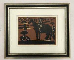 【特価】　≪　　パブロ・ピカソ　　≫　　LINOLEUM-CUTS【リノカット版画】　　MOUNTED PICADOR　 1962年　　PABLO　PICASSO