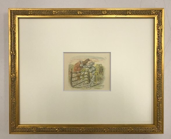 【特価】 ≪ ジョン テニエル ≫ アンティークオリジナル木版画 鏡の国のアリス ⅩⅩⅩⅣ 1899年 SIR JOHN TENNIEL