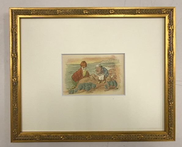 【特価】 ≪ ジョン テニエル ≫ アンティークオリジナル木版画 鏡の国のアリス ⅩⅦ 1899年 SIR JOHN TENNIEL