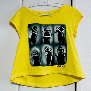 adidas Tシャツ イエロー プリントTシャツ S 黄色 アディダス 半袖