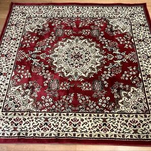 Merinos メリノス 高級 トルコ製 カーペット Antep アンテップ 正方形 レッド 輸入ラグ クラシック 高品質