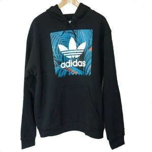 新品未使用◆送料無料●(O)(XL)アディダスオリジナルス adidasoriginals 黒BBプリントパーカー