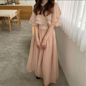 Ogue. “あざと” chiffon set up peach シフォン セットアップ ピーチ