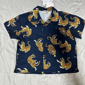 リトルウィークエンド 虎柄アロハシャツ 90cm