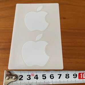 Apple アップル ロゴステッカー 2枚セット ホワイト
