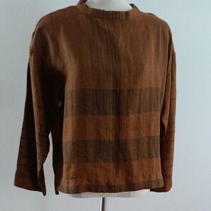 未使用 Branch m ブランチエム リネン長袖ブラウス(8690円)