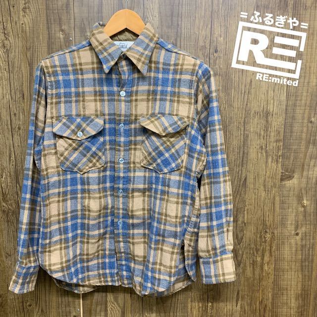 ウールリッチ WOOLRICH 70'ｓ チェック ウールシャツ ネルシャツ 長袖