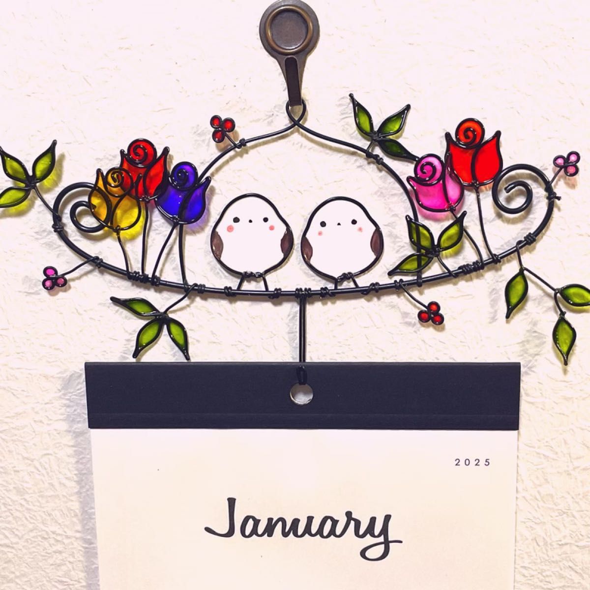 【CF SE02シマエナガ】ディップアート　ワイヤークラフト　ワイヤーアート