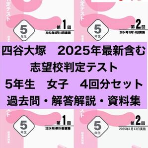 四谷大塚 志望校判定テスト 5年生【女子】 2年分4回分 過去問・資料フルセット 早稲アカ