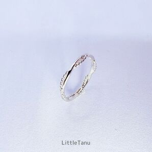 【オーダー受付】日本製 SILVER925ワイヤーツイストリング☆さりげない気品