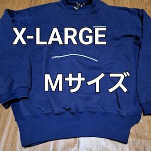 X-LARGE エクストララージ スウェット ネイビー ジップポケット