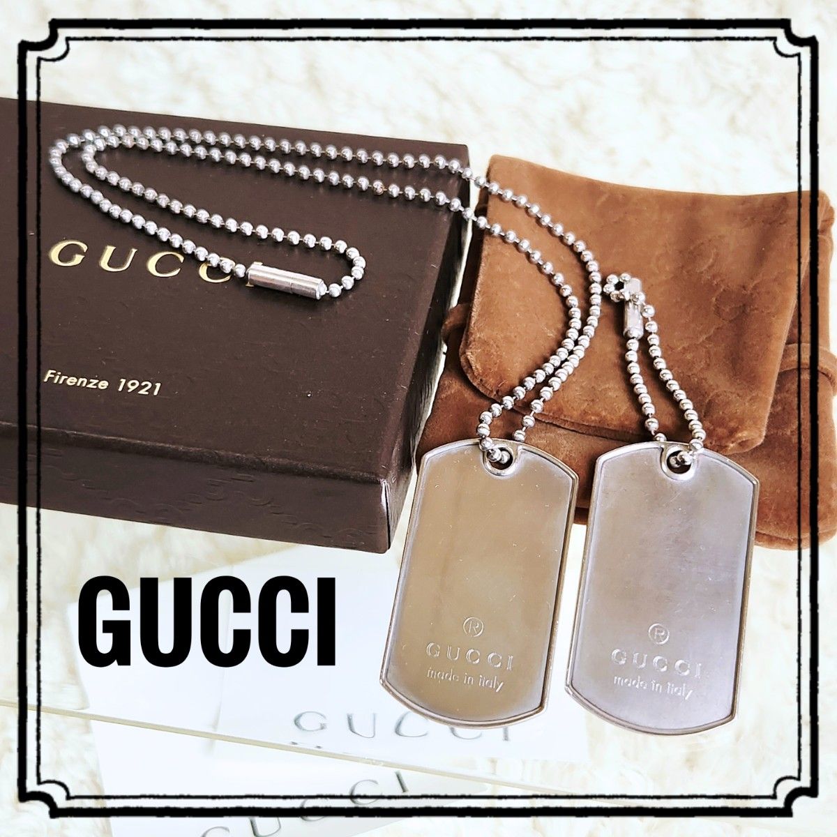 極美品 グッチ GUCCI 925 ネックレス シルバー メンズ Y675