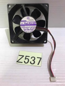 ☆Z537 日本製 冷却ファン 8cm角　厚さ25㎜ 作動OK　DC12V 0.12A サンヨー製 SANYO　クリックポスト発送