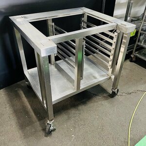 [ used ] oven for Wagon Maruzen stainless steel with casters . rail removal and re-installation possibility (00874)