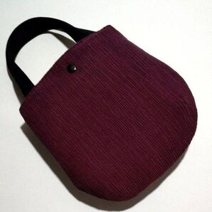 ハンドメイド*ミニミニトートバッグ サブバッグ お散歩バッグ/ ワインレッド
