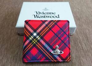 新品 Vivienne Westwood 財布 タータンチェック 赤