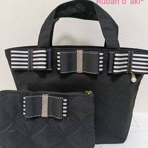 【価格の相談・値引き不可×】ポーチとお揃いリボン*トートバッグ