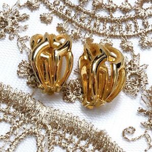 FRANKLIN MINT ゴールドカラー イヤリング ヴィンテージ