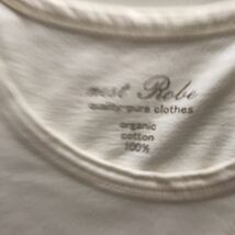 ★nest Robe(ネストローブ）日本製★オーガニックコットン１００％　Tシャツ　キナリ色_画像6