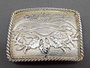 EU-0185# silver 925 buckle TAXCO MEXICO made used 