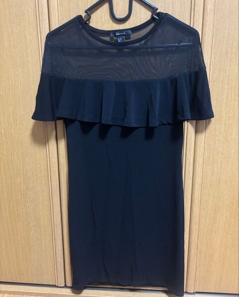 FOREVER 21 ブラック ワンピース S ミニワンピース ナイトドレス ドレス ミニドレス