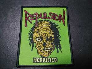 REPULSION вышивка patch нашивка чёрный рамка-оправа Horrified / napalm death terrorizer carcass brutal truth anal cunt pungent stench