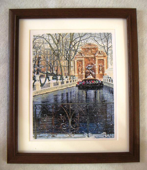 Hiro Yamagata / Luxembourg in Winter / Reproduction, wooden frame included, immediate purchase, Artwork, Painting, others