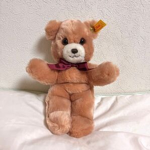 1990年代 STEIFF シュタイフ テディベア 赤 リボン