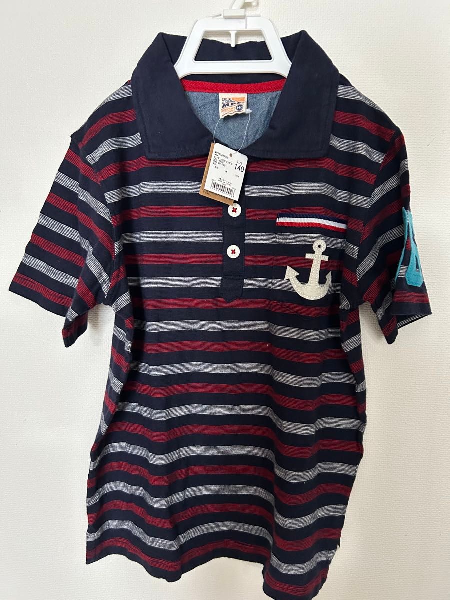 新品ライトオンMPS半袖ポロシャツ140センチ☆ボーダータグ付き