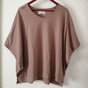 オシャレウォーカー コットン100% ドルマン半袖カットソー フリーサイズ