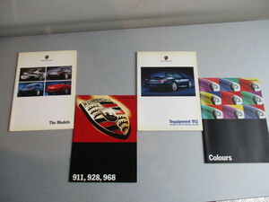 当時のカタログ　ポルシェ　The Models, 911 928 968, Colours, Tequipment 911