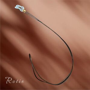 長め メガネチェーン ロー引き紐 マスクチェーン 茶色