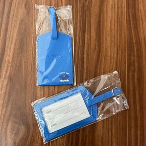 VISA パスケース カードケース 青 ネームタグ
