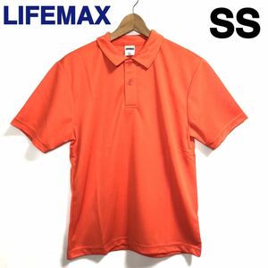 【新品】LIFEMAX ライフマックス 半袖 ドライポロシャツ ポロシャツ メンズ レディース 男女兼用 通気性 オレンジ SS