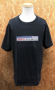 FRUIT OF THE LOOM HEAVY COTTON - XL メンズ インポート古着 Tシャツ 両面プリント 『INSIDE TRACK』 カットソー 半袖 綿100% 黒 ブラック