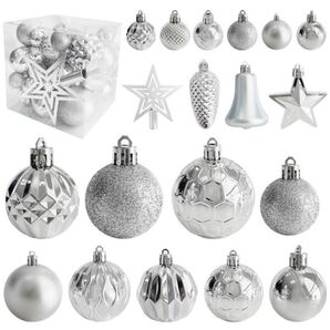 クリスマスボールオーナメント 飛散防止 クリスマスツリーデコレーション 吊り下げループ付き クリスマスツリー クリスマス