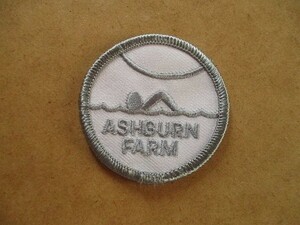 90s アッシュバーン・ファームASHBURN FARMバージニア 水泳 ビンテージ刺繍ワッペン/スイミング競泳Patches アップリケ運動パッチ V144