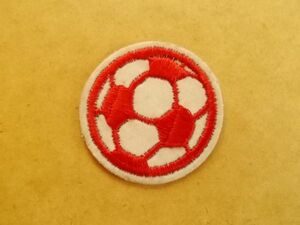 80s サッカー刺繍ワッペン/サッカーボール ビンテージUSAパッチSOCCERプロサッカーリーグ V139