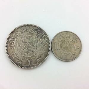 (J9)sauji Arabia 1 rear ru silver coin 10 is lala old coin goods rank approximately 900 silver coin 0929-4