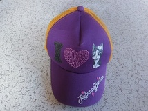 レベッカボンボン　帽子　フリーサイズ（５７ｃｍ～５９ｃｍ）紫系_画像1