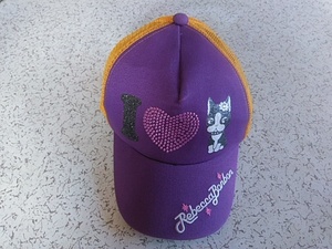 レベッカボンボン　帽子　フリーサイズ（５７ｃｍ～５９ｃｍ）紫系