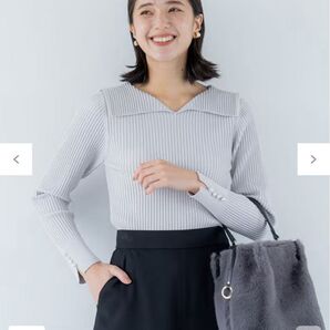 組曲 2023年製 Elenaリブニット プルオーバー サイズ