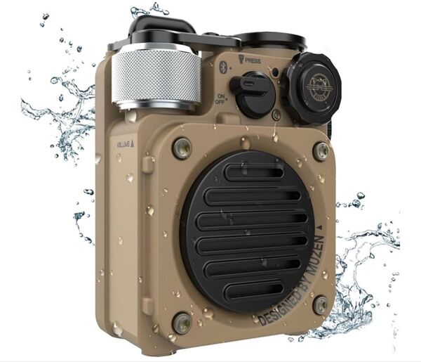 ★未使用品★防水 MUZEN Wild mini Bluetooth 5.0 コンパクトワイヤレススピーカー ミューゼ★第一世代