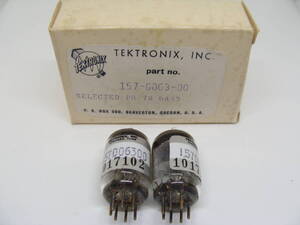 真空管 6AK5 2本セット GE General Electron TEKTRONIX,INC.箱入り 3ヶ月保証 #015-002