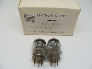真空管 6AK5 2本セット GE General Electron TEKTRONIX,INC.箱入り 3ヶ月保証 #015-003