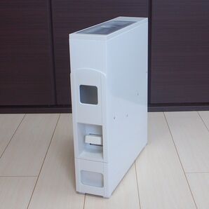 ★白色据置スリムライスボックス(米びつ) 6kg キャスターなし 未使用品★