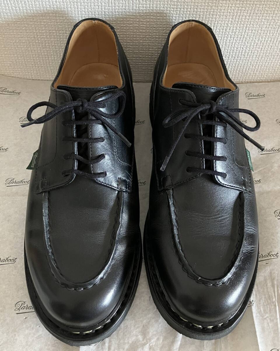 新品・未使用【パラブーツ】　シャンボード　ブラック　サイズ7　26㎝ 良品】Paraboot パラブーツ シャンボード 7 ブラック リスレザー